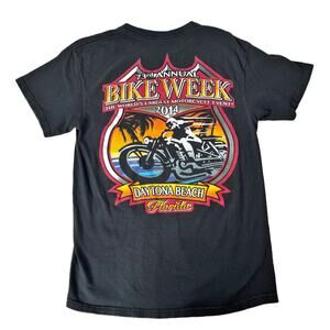 2014 Daytona Beach 73rd Annual Bike Week Graphic Print T-Shirt Tee Medium/Large